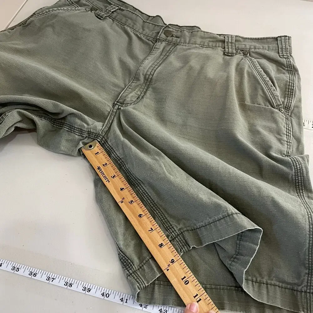 Carhartt Relaxed Fit Green Men's Cargo Work Shorts Ripstop Fabric Size 40